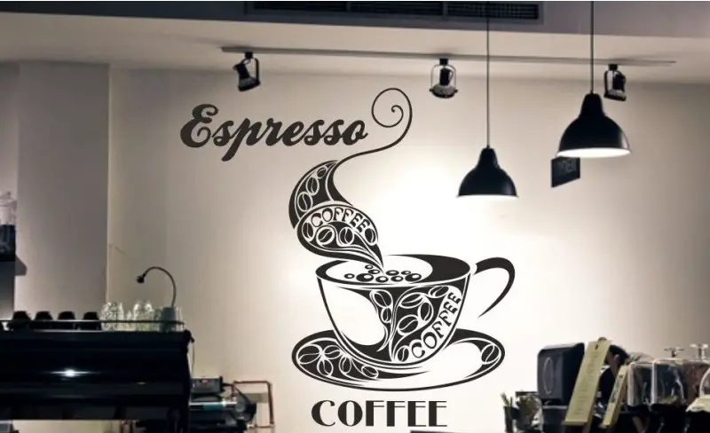 duza filizanka i napis coffee espresso