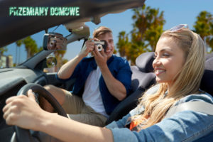 kamera samochodowa w lusterku z kamerą cofania